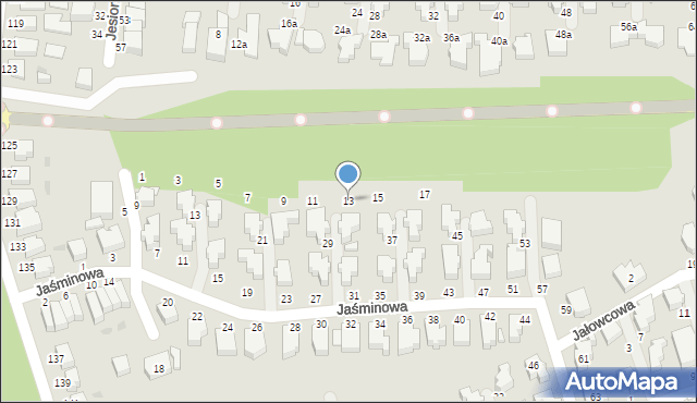 Słupsk, Jałowcowa, 13, mapa Słupska