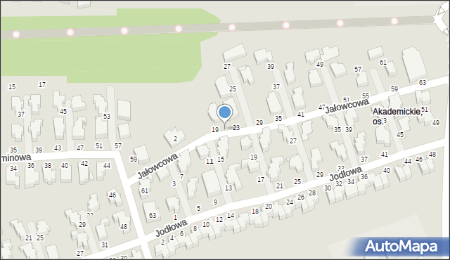 Słupsk, Jałowcowa, 21, mapa Słupska