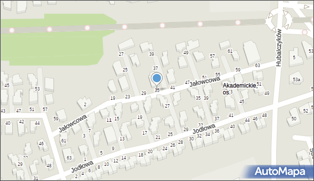 Słupsk, Jałowcowa, 35, mapa Słupska