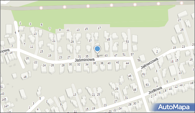Słupsk, Jaśminowa, 39, mapa Słupska