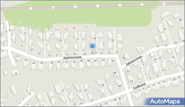 Słupsk, Jaśminowa, 43, mapa Słupska