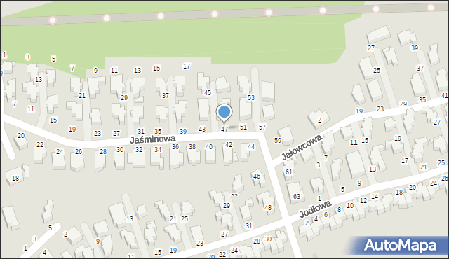 Słupsk, Jaśminowa, 47, mapa Słupska