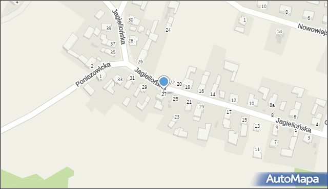 Słupsko, Jagiellońska, 27, mapa Słupsko