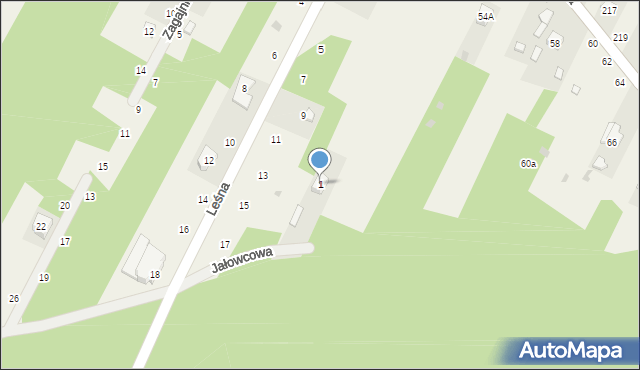 Smardzewice, Jałowcowa, 1, mapa Smardzewice