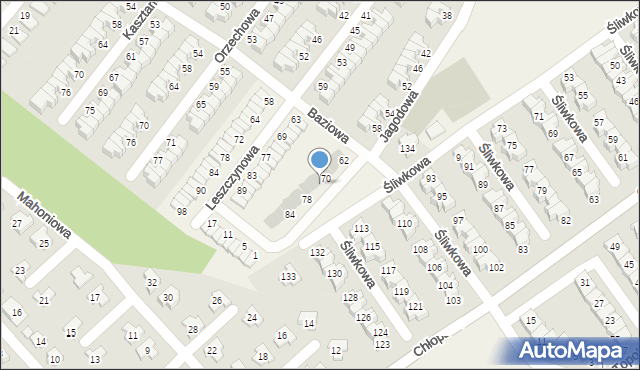 Smolec, Jagodowa, 72, mapa Smolec