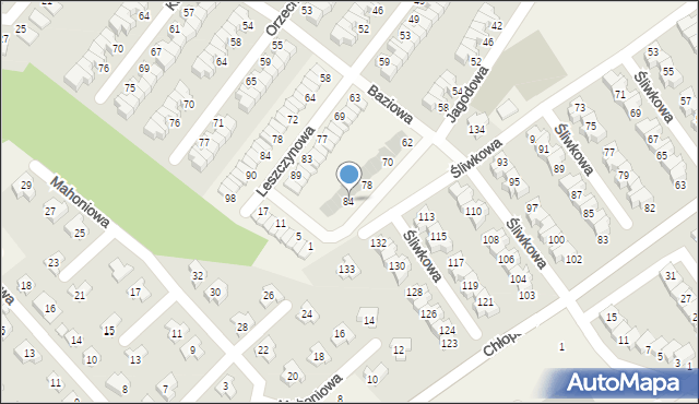 Smolec, Jagodowa, 84, mapa Smolec