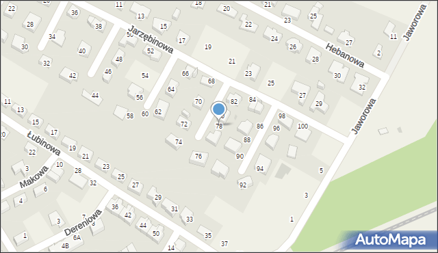 Smolec, Jarzębinowa, 78, mapa Smolec