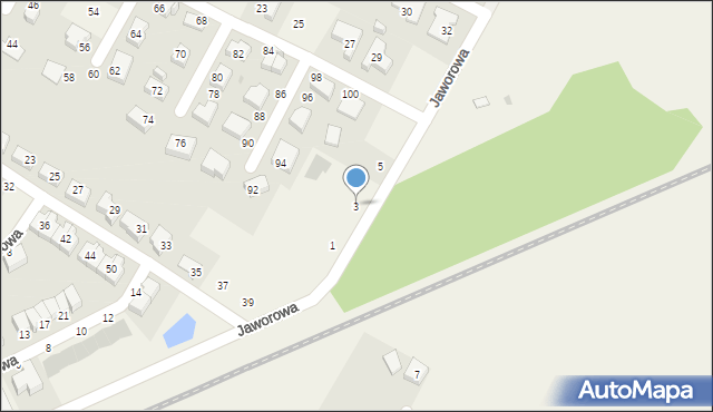 Smolec, Jaworowa, 3, mapa Smolec