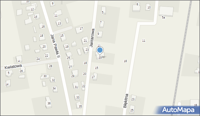 Smolno, Jantarowa, 13, mapa Smolno