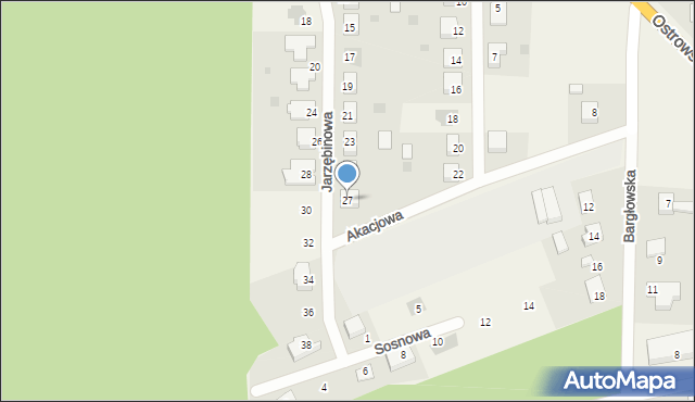 Smoszew, Jarzębinowa, 27, mapa Smoszew