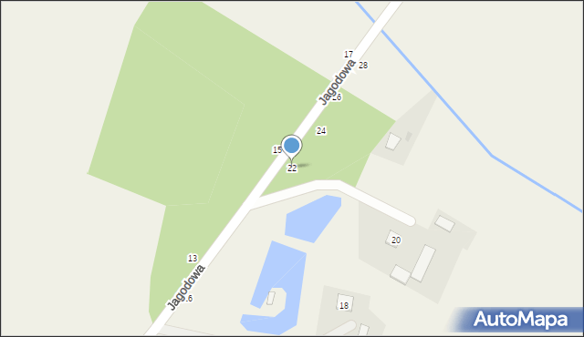 Smyków, Jagodowa, 22, mapa Smyków