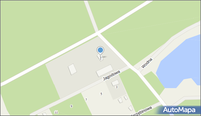 Śnice, Jagodowa, 2, mapa Śnice