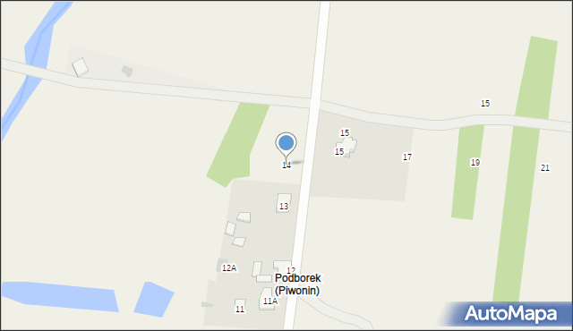 Sobienie-Jeziory, Jaworowa, 14, mapa Sobienie-Jeziory