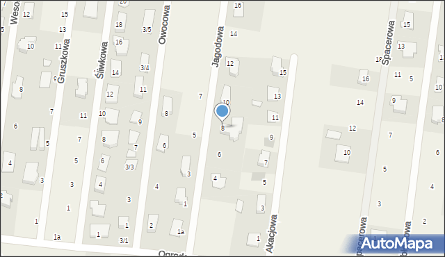 Sobolewo, Jagodowa, 8, mapa Sobolewo