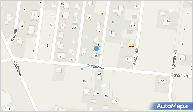 Sobolewo, Jagodowa, 1a, mapa Sobolewo