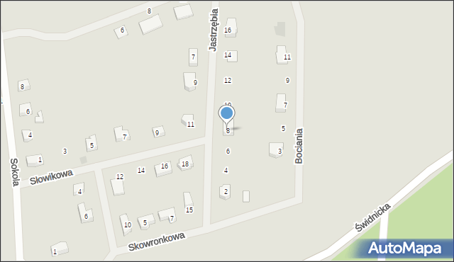 Sobótka, Jastrzębia, 8, mapa Sobótka