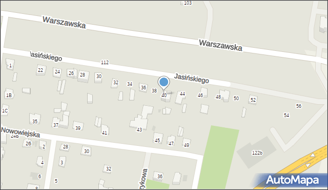 Sochaczew, Jasińskiego Tadeusza, 40, mapa Sochaczew