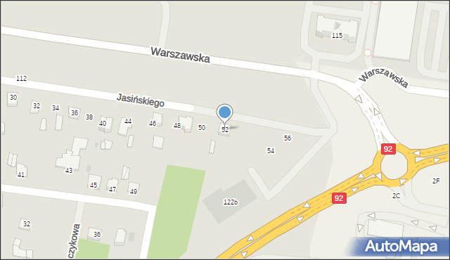 Sochaczew, Jasińskiego Tadeusza, 52, mapa Sochaczew