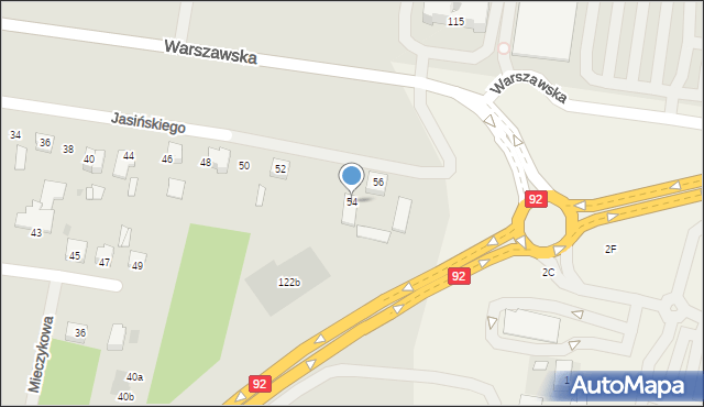 Sochaczew, Jasińskiego Tadeusza, 54, mapa Sochaczew