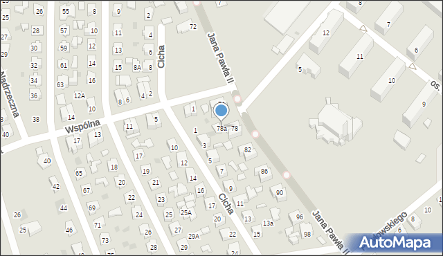 Sokółka, Jana Pawła II, 78a, mapa Sokółka