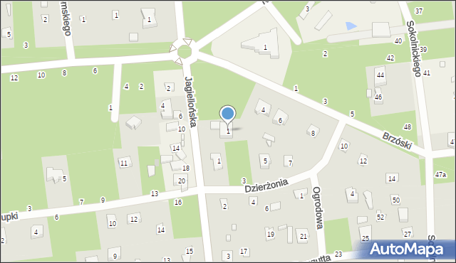 Sokolniki-Las, Jagiellońska, 1, mapa Sokolniki-Las