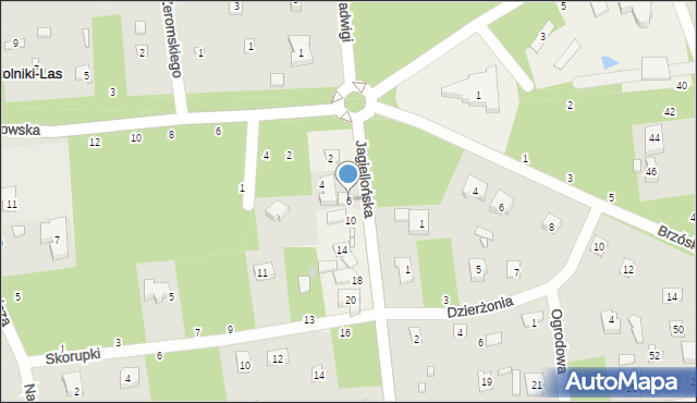 Sokolniki-Las, Jagiellońska, 6, mapa Sokolniki-Las