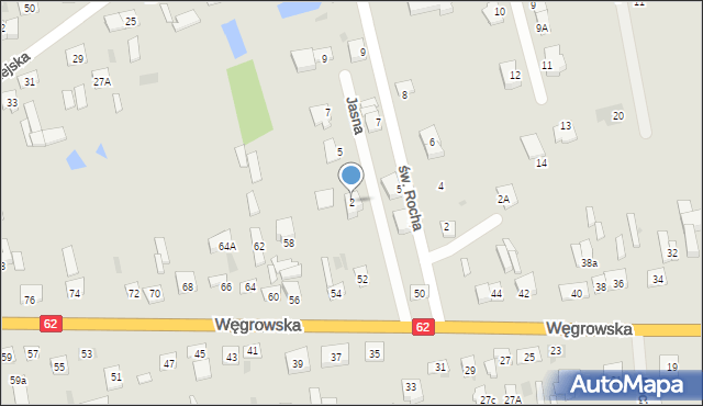 Sokołów Podlaski, Jasna, 2, mapa Sokołów Podlaski