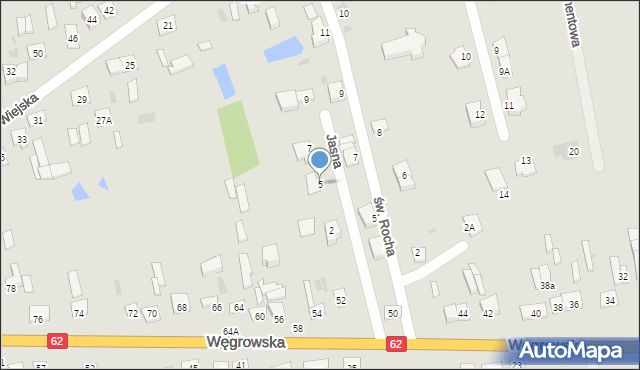 Sokołów Podlaski, Jasna, 5, mapa Sokołów Podlaski