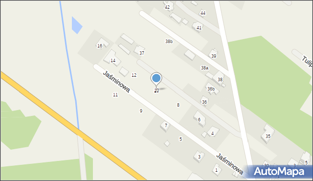 Solec, Jaśminowa, 10, mapa Solec
