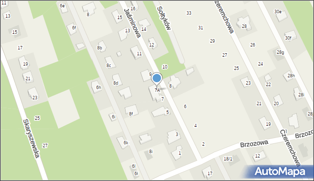 Sołtyków, Jaśminowa, 7A, mapa Sołtyków