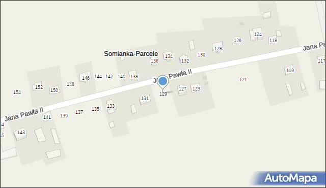 Somianka, Jana Pawła II, 129, mapa Somianka