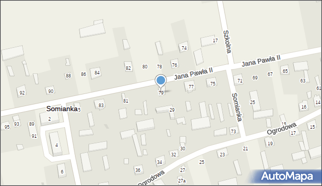 Somianka, Jana Pawła II, 79, mapa Somianka