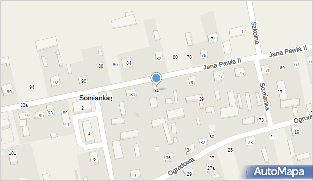 Somianka, Jana Pawła II, 81, mapa Somianka