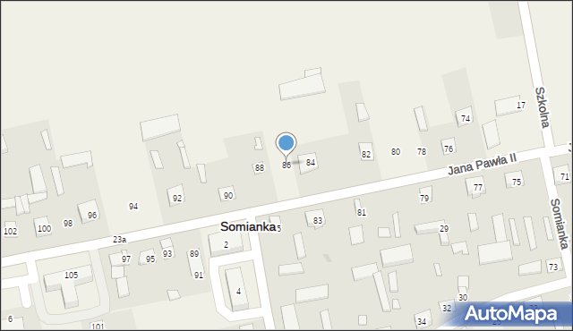 Somianka, Jana Pawła II, 86, mapa Somianka