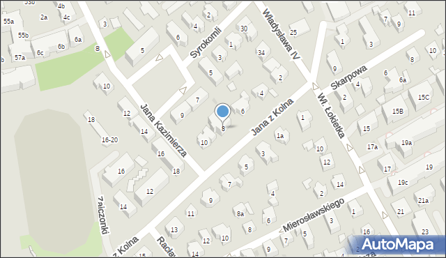 Sopot, Jana z Kolna, 8, mapa Sopotu