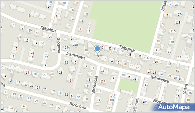 Sosnowiec, Jaśminowa, 2A, mapa Sosnowca