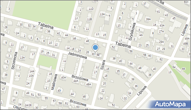 Sosnowiec, Jaśminowa, 32, mapa Sosnowca