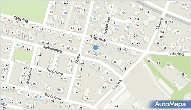 Sosnowiec, Jaśminowa, 40, mapa Sosnowca