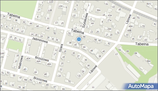 Sosnowiec, Jaśminowa, 42, mapa Sosnowca