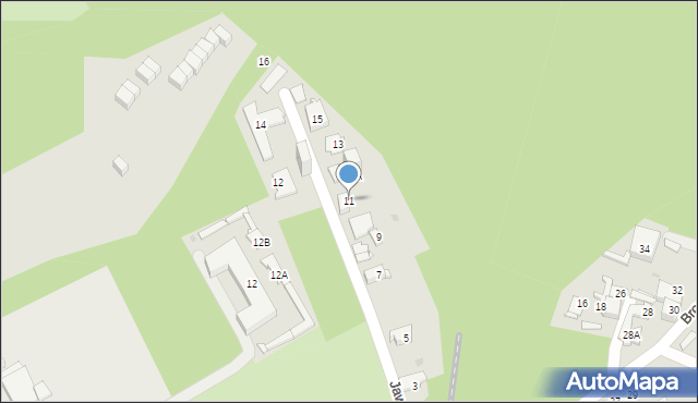 Sosnowiec, Jaworowa, 11, mapa Sosnowca