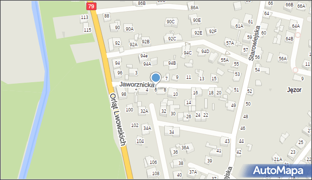 Sosnowiec, Jaworznicka, 6, mapa Sosnowca