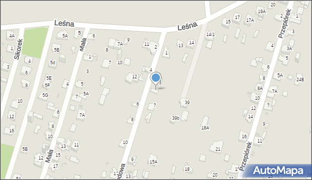 Sosnowiec, Jagodowa, 5, mapa Sosnowca