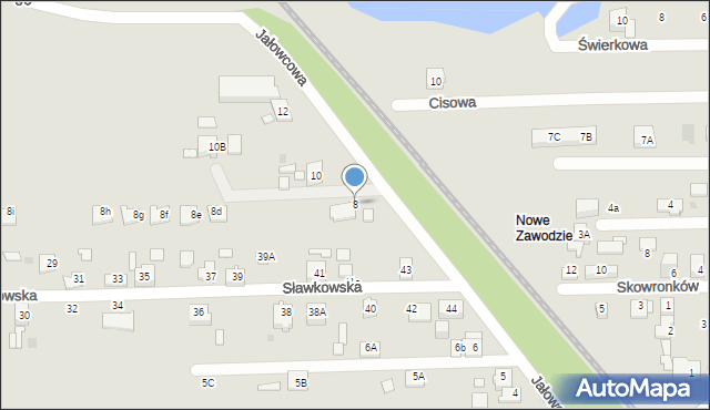 Sosnowiec, Jałowcowa, 8, mapa Sosnowca