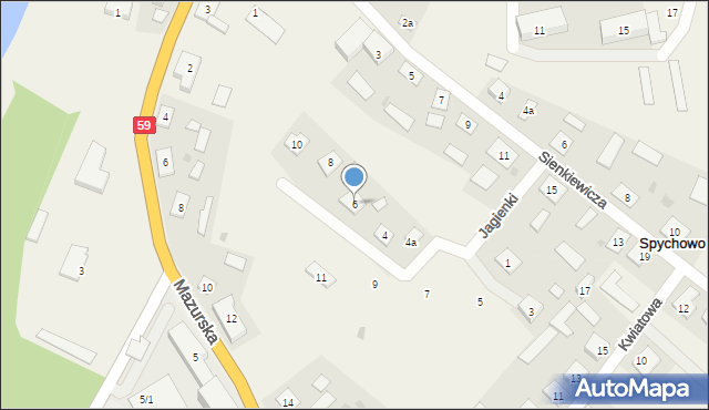 Spychowo, Jagienki, 6, mapa Spychowo