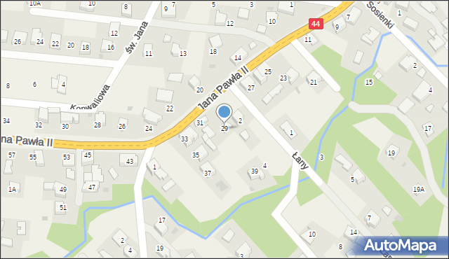 Spytkowice, Jana Pawła II, 29, mapa Spytkowice