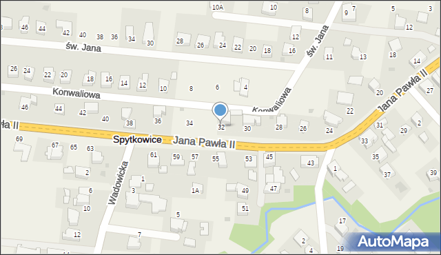 Spytkowice, Jana Pawła II, 32, mapa Spytkowice