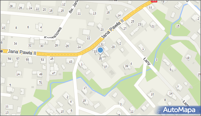 Spytkowice, Jana Pawła II, 35, mapa Spytkowice