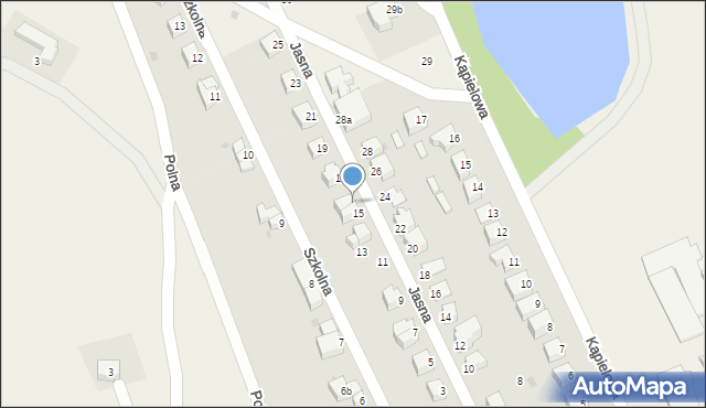 Srebrna Góra, Jasna, 15a, mapa Srebrna Góra