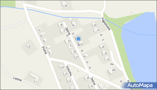 Srebrna Góra, Jasna, 38, mapa Srebrna Góra