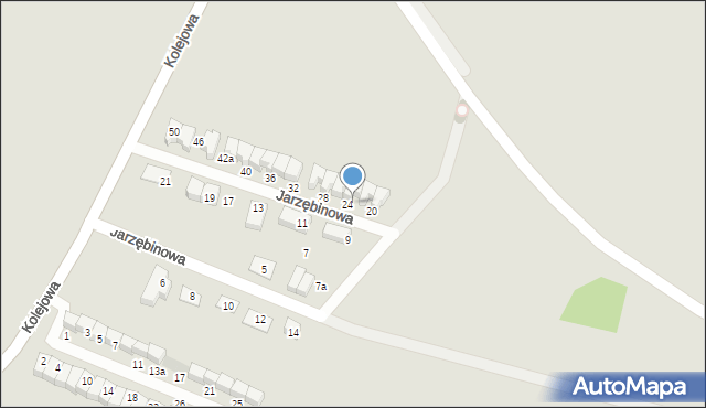 Środa Śląska, Jarzębinowa, 24a, mapa Środa Śląska